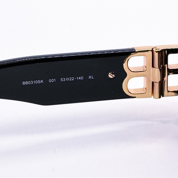 NEW BALENCIAGA BB0310SK 001  SQUARE BLACK SUNGLASSES BALENCIAGA - Picture 8 of 10